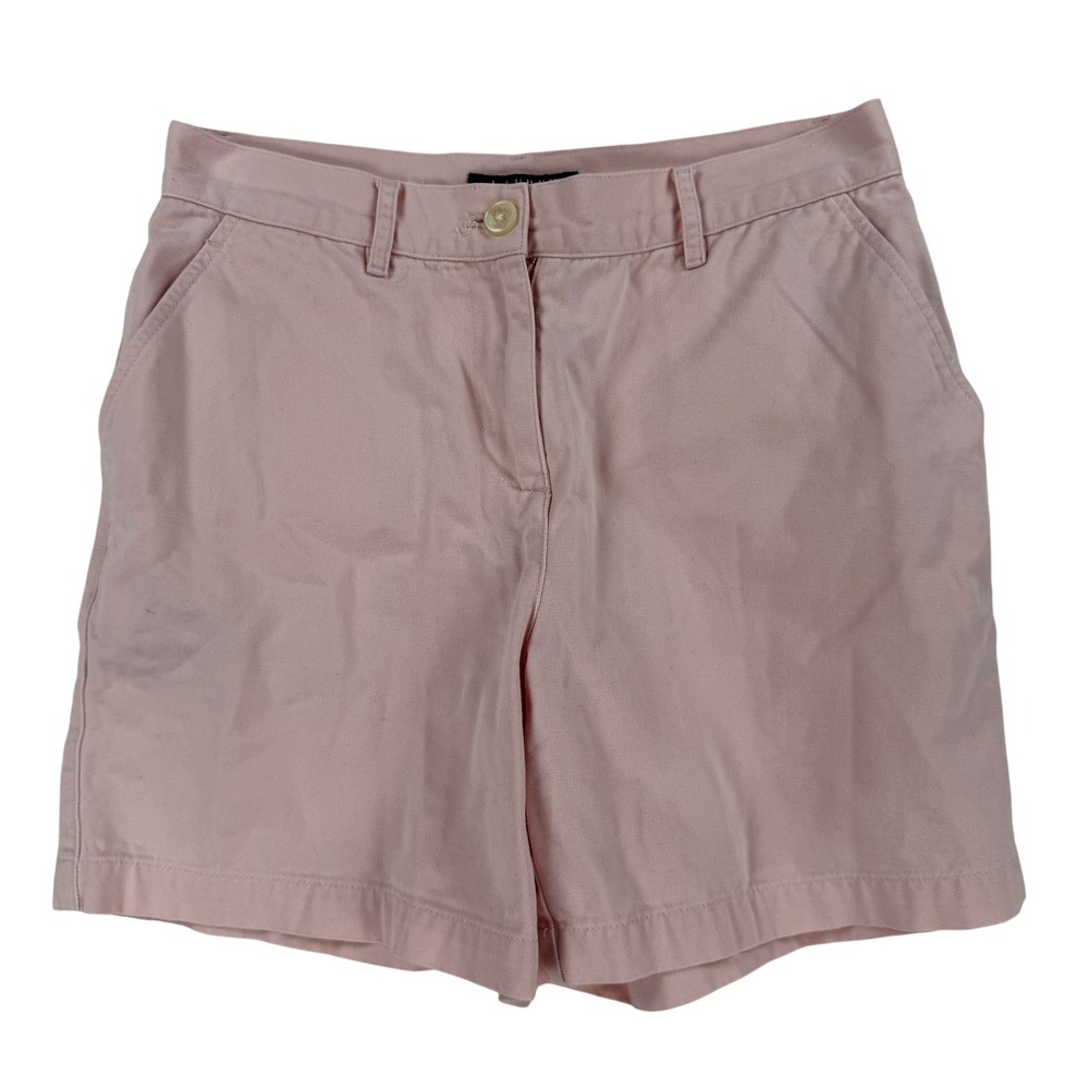 Lauren Ralph Lauren Shorts Womens 4 Petite Pink Chino Twill Flat Front Casual